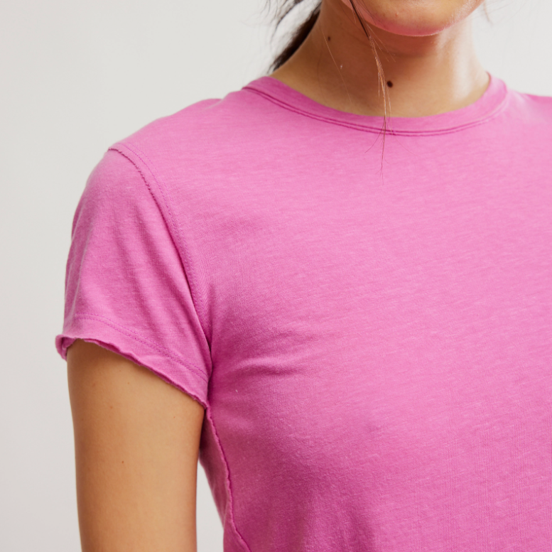Free People Hibiscus Pink Nova T-Shirt
