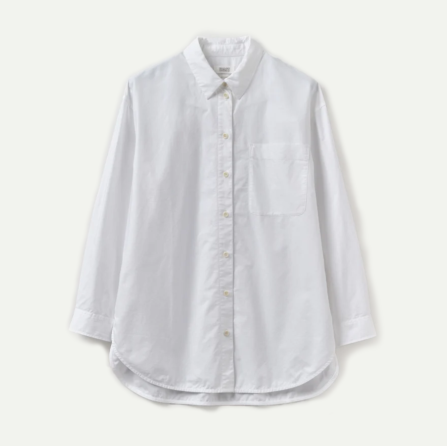 White Oxford Oversized Long Shirt