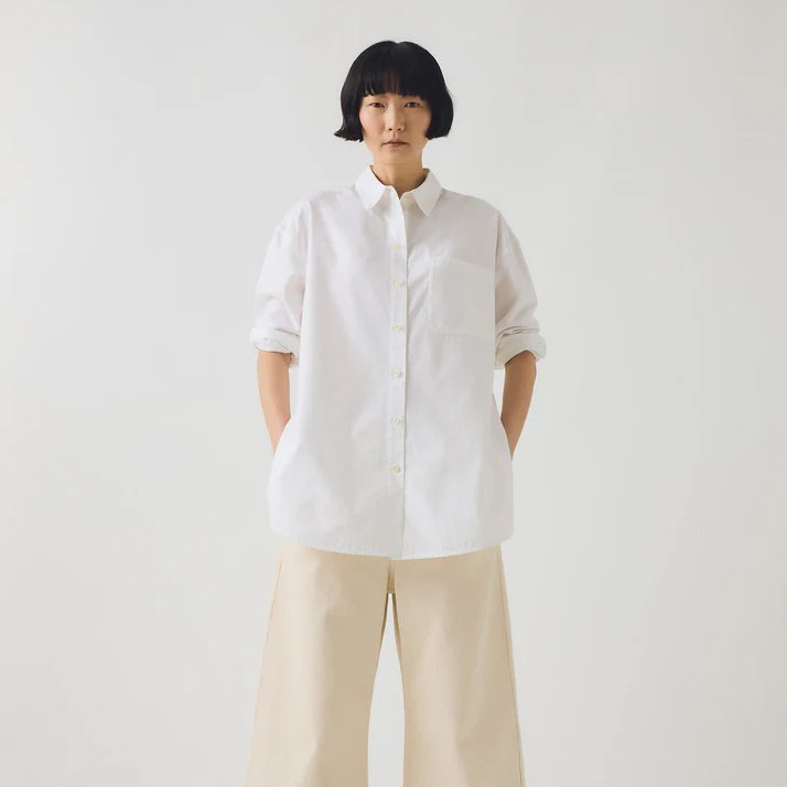 White Oxford Oversized Long Shirt