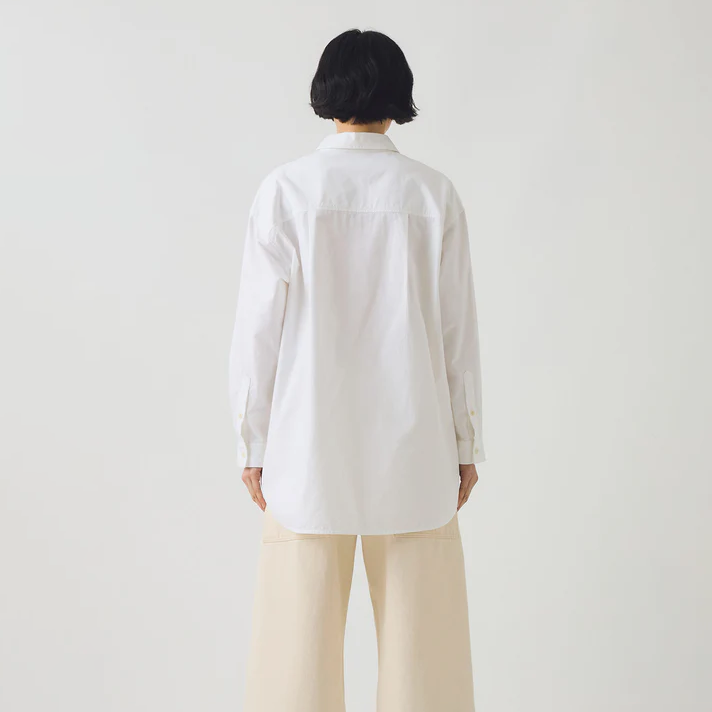 White Oxford Oversized Long Shirt