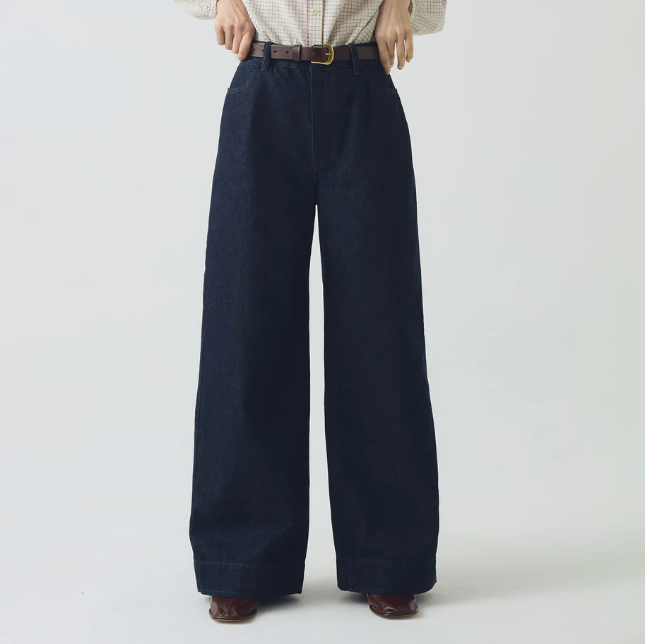 Indigo Wide Leg Denim Trousers