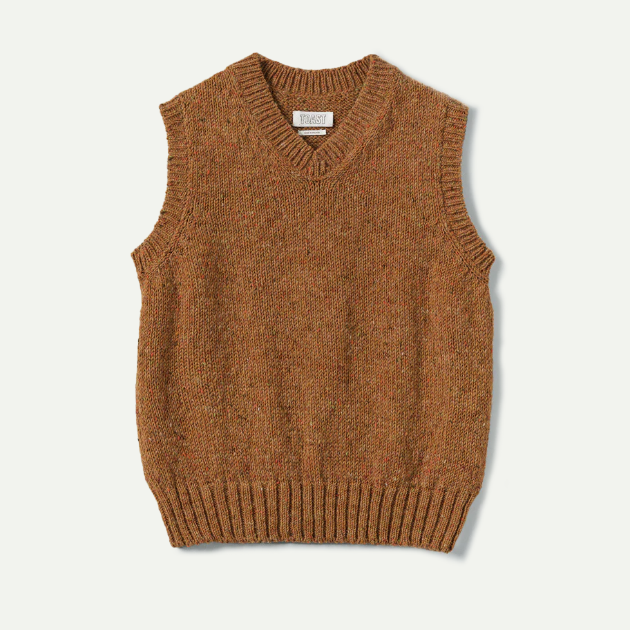 Ochre Donegal Wool Knitted Tank