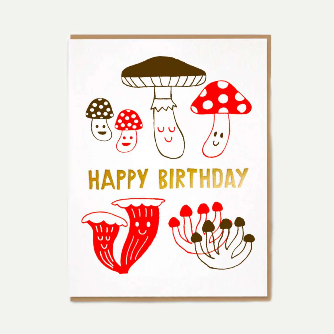 Bday Mushrooms Greeting Card