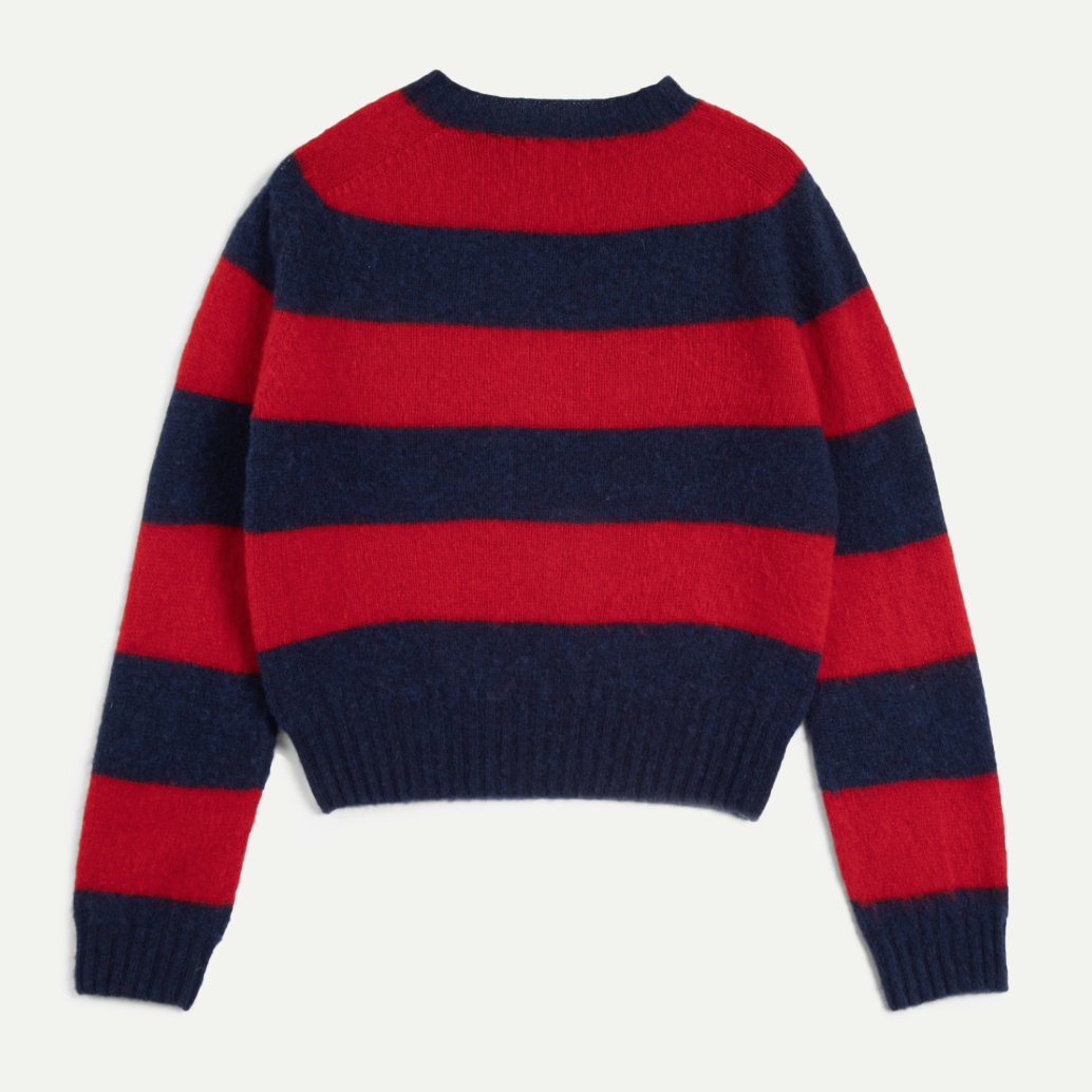 Blue/Red Jets Stripe Knit