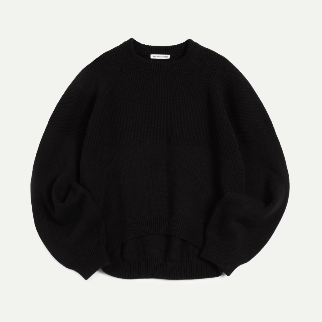 Black Bellow Sleeve Knit