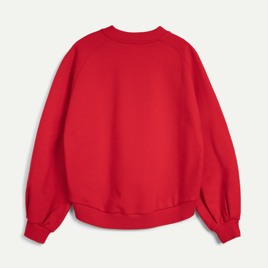 Red Bellow Sleeve Sweatshirt