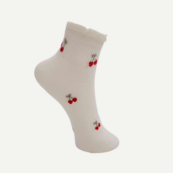 Off White Beck Cherry Anklet Sock