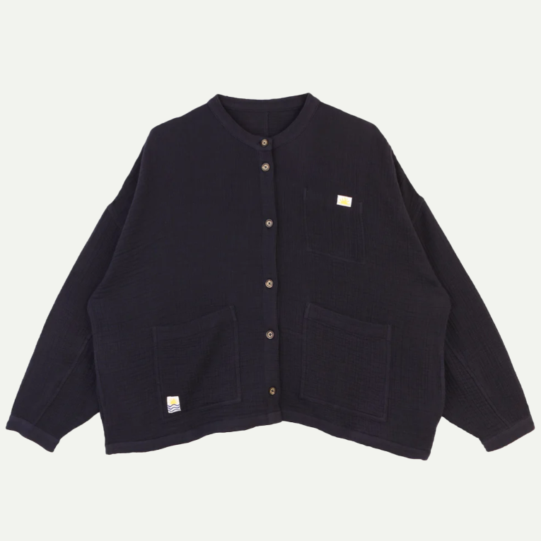 Midnight Wide Longline Chore Coat