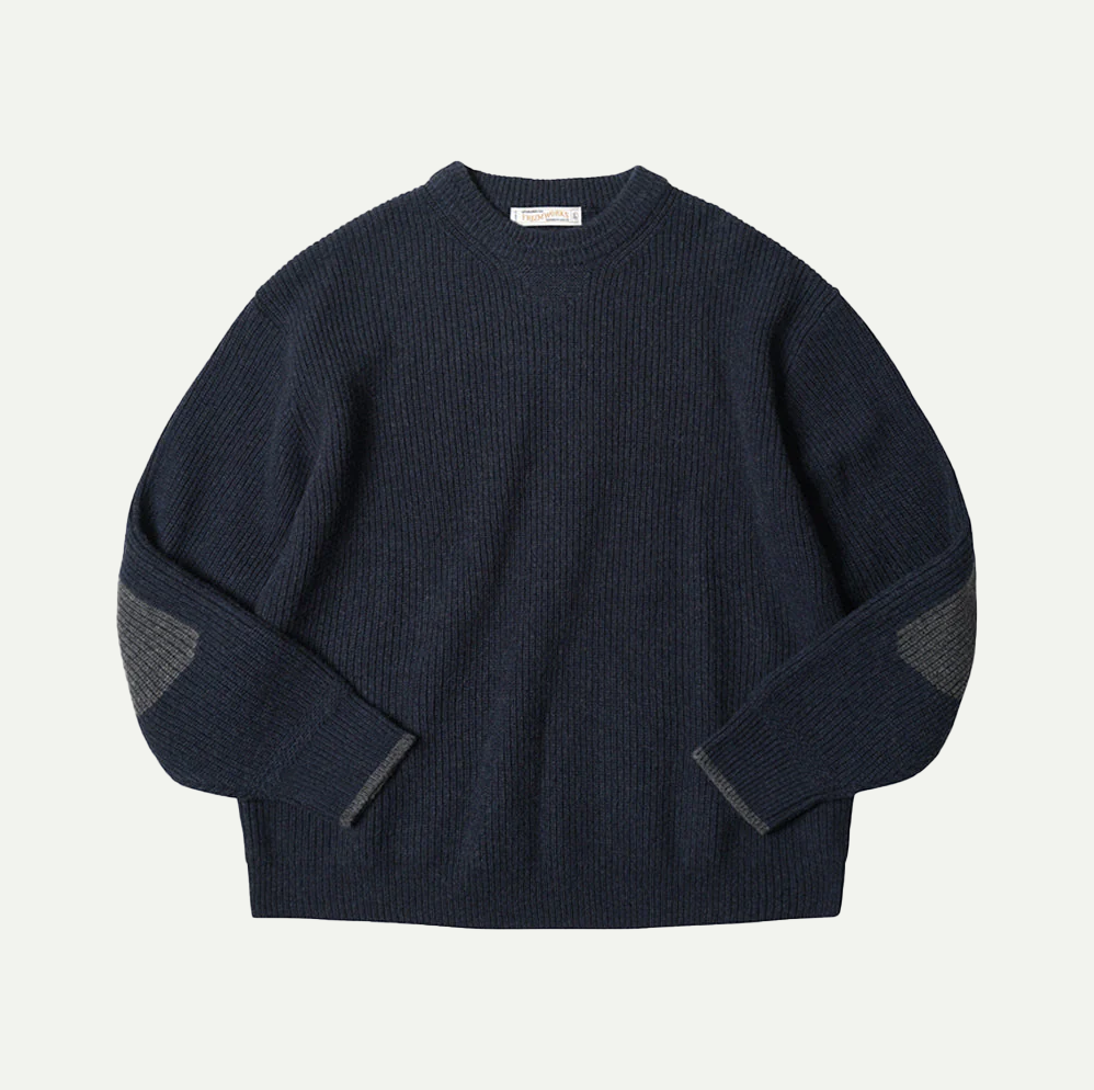 Navy Patch Pullover Knit