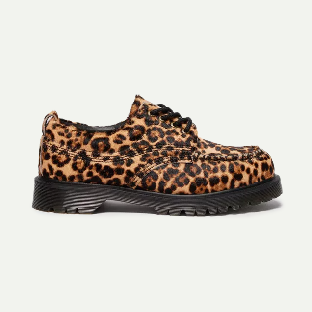 Lowell Leopard Print Moc Toe Shoe