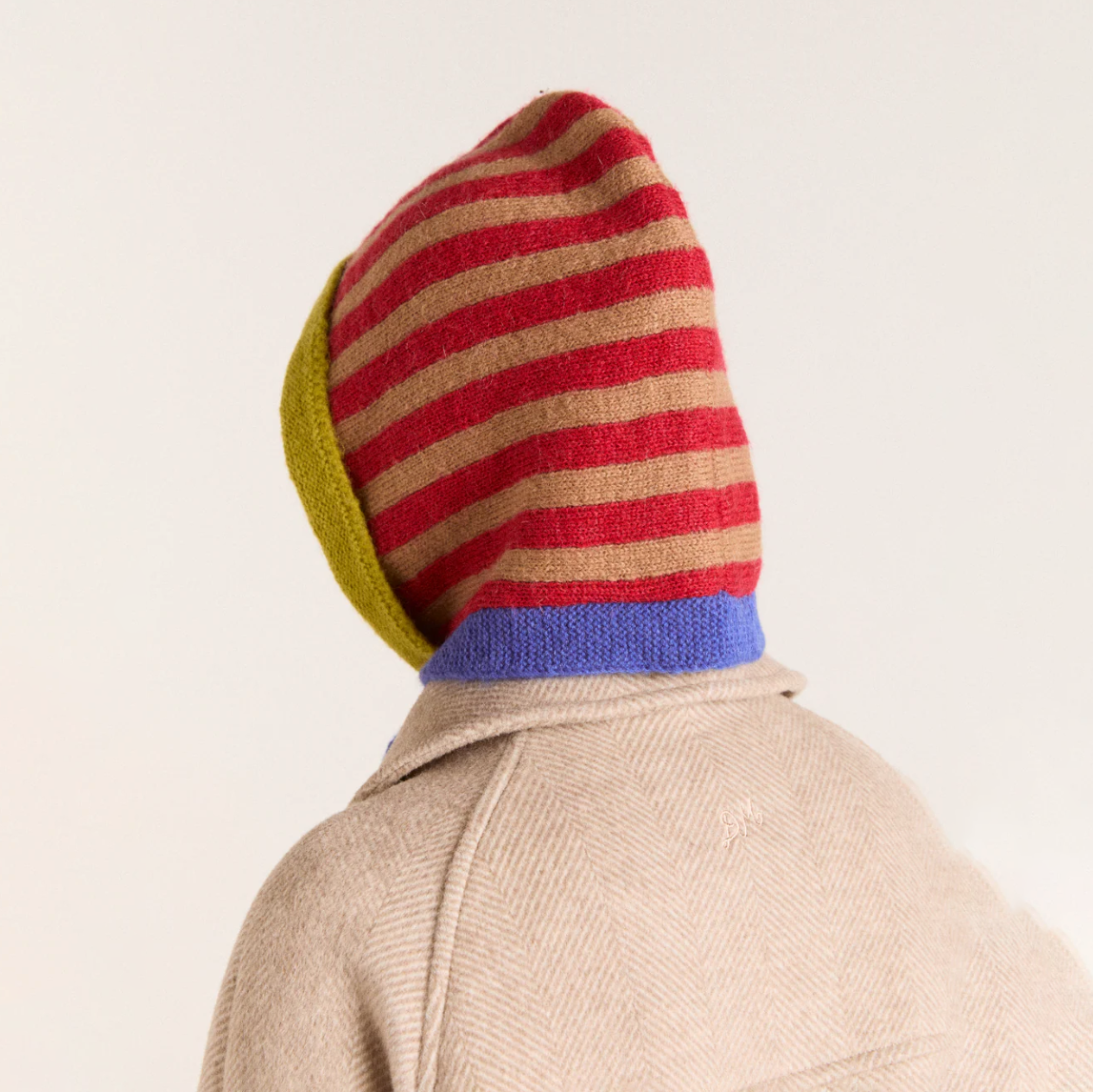 Mix Stripe Knit Bonnet