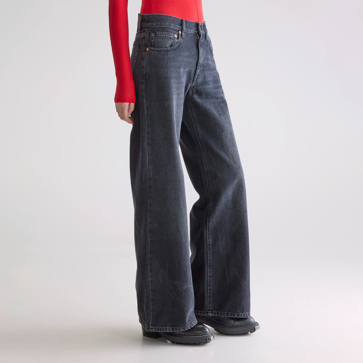 Used Black Wide N 97 Jeans