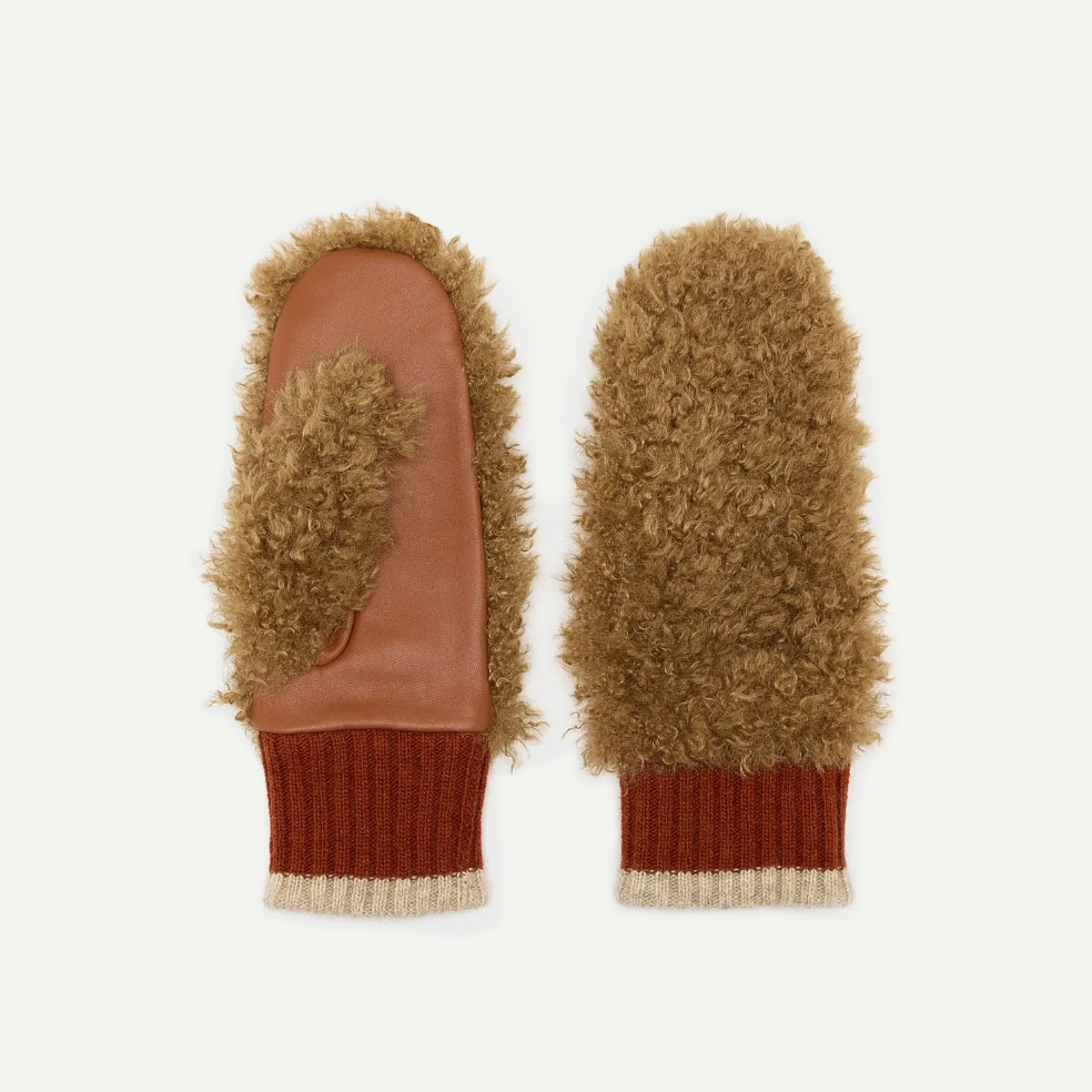 Toffee Madina Shearling Gloves