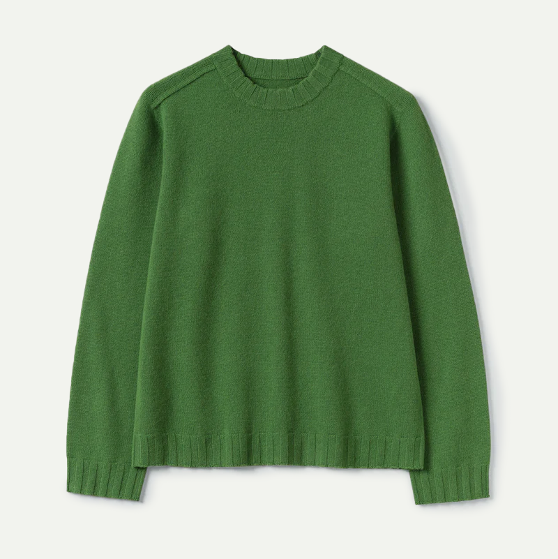 Mineral Green Wool Cashmere Sweater