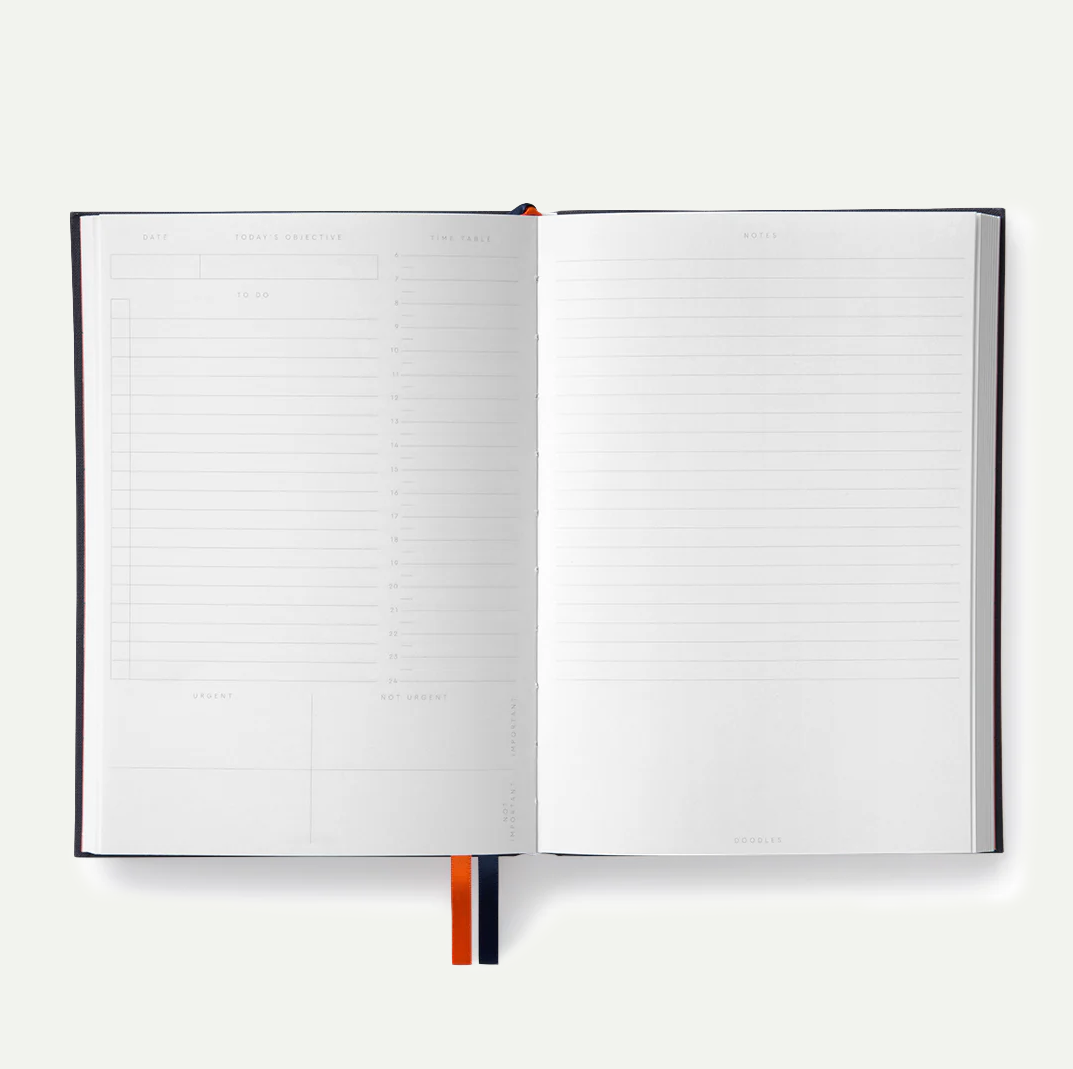 Olive Green Fabric A5 Daily Planner
