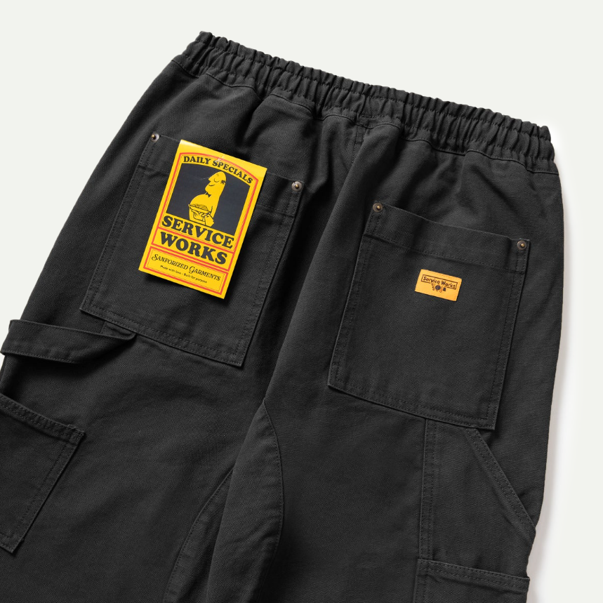 Black Utility Chef Pants