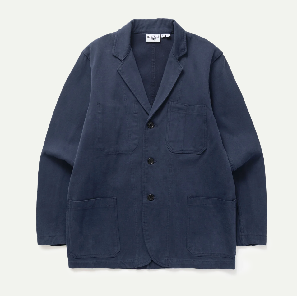 Dark Navy Moleskin Server Suit Jacket