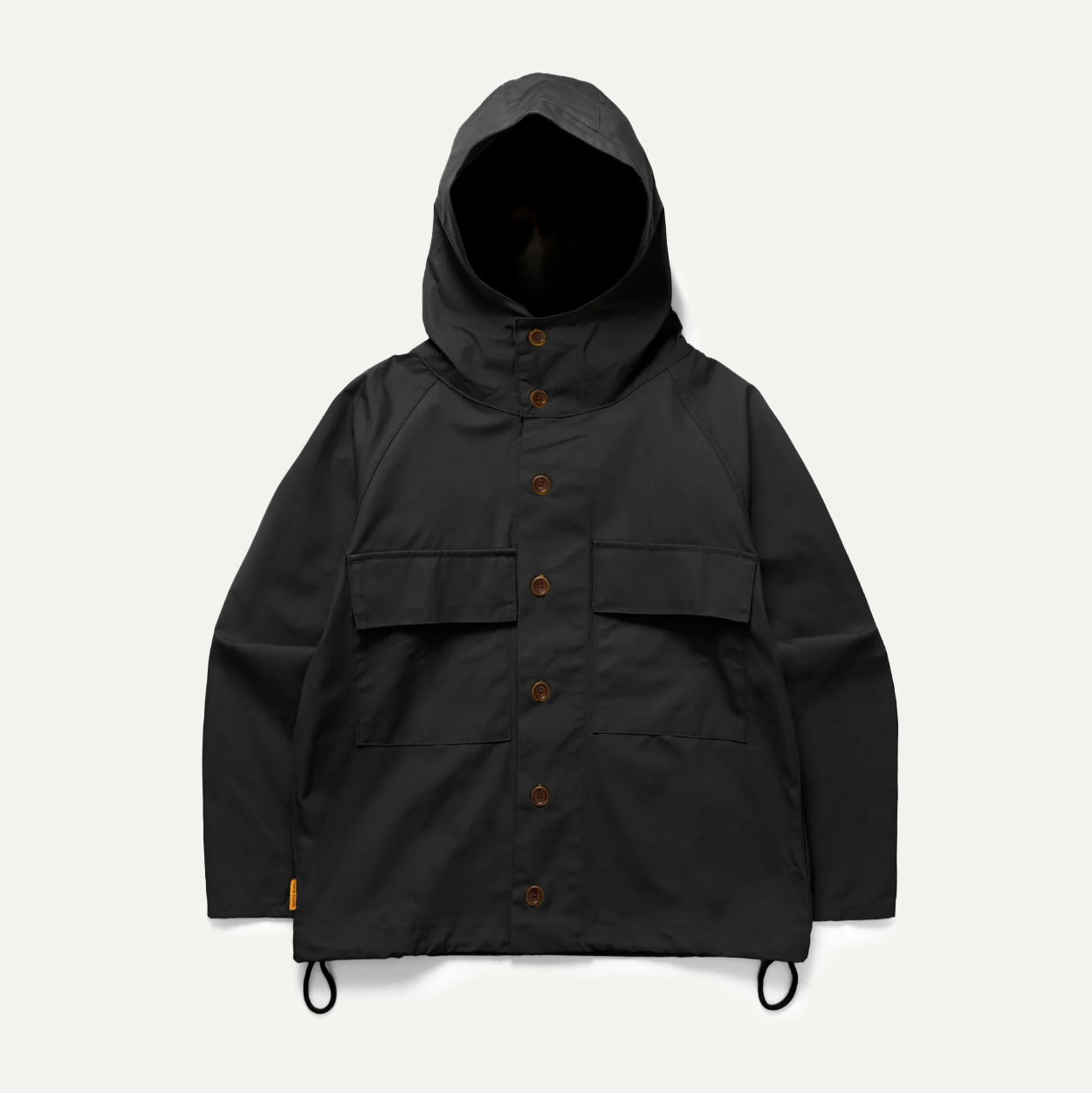 Black Waxed Cotton Allotment Parka