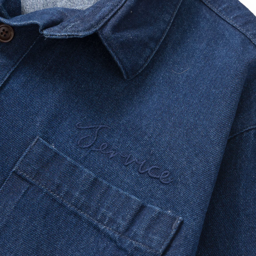 One Wash Denim Script Popover