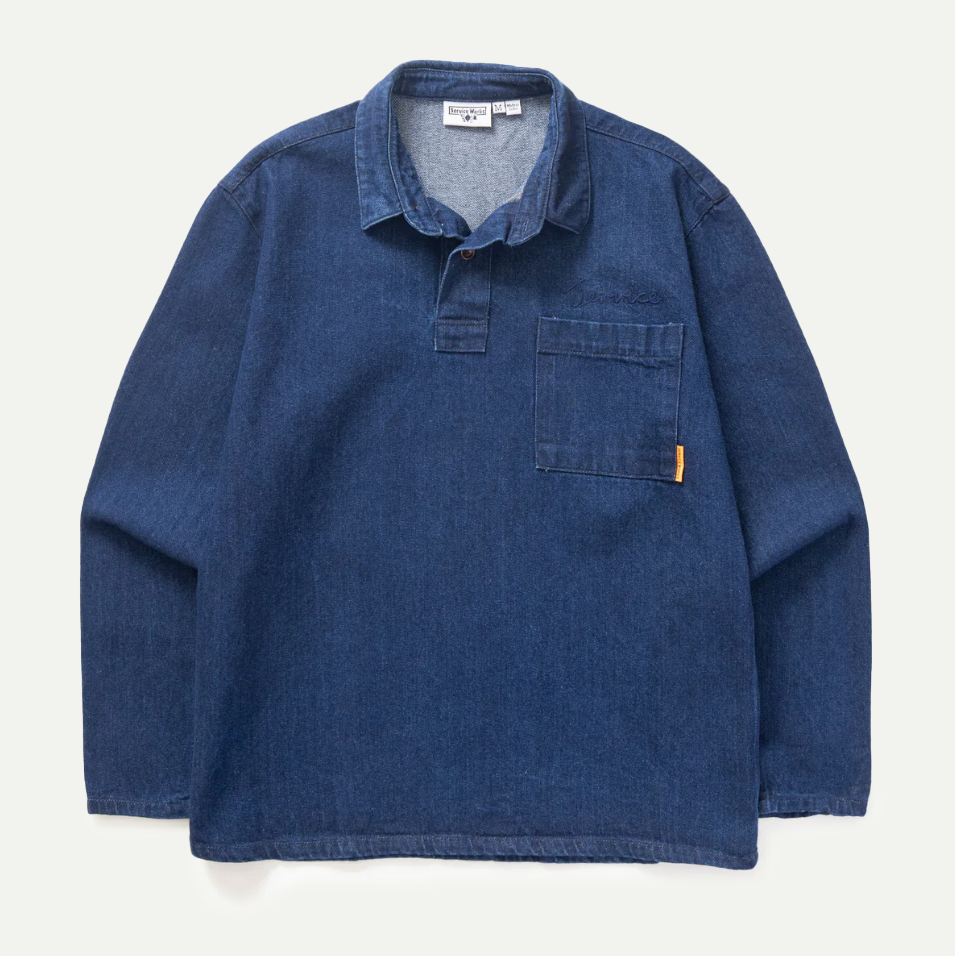 One Wash Denim Script Popover