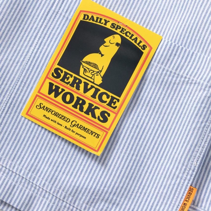 Oxford Blue Stripe Waiter Shirt