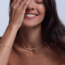 Gold Slim Pearly Necklace