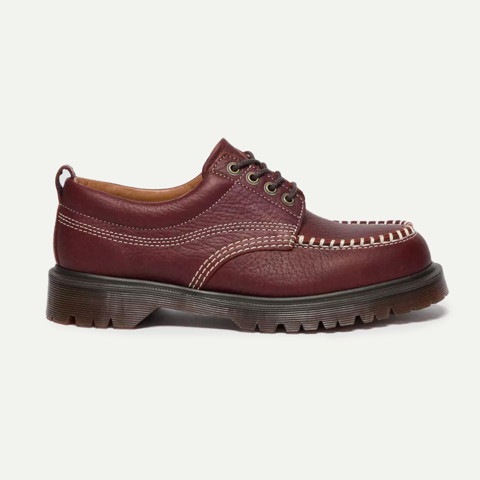 Russet Red Wild Grain Leather Lowell Moc Toe Shoe