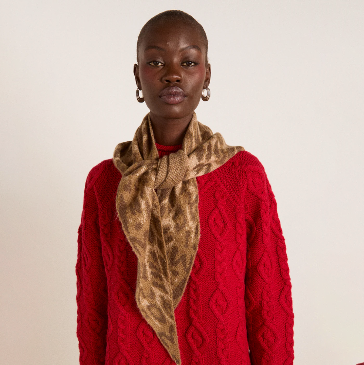 Leopard Knitted Head Scarf