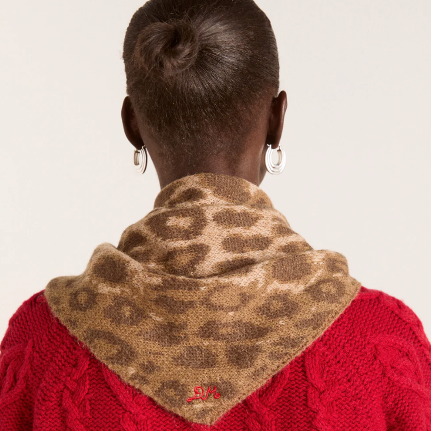Leopard Knitted Head Scarf
