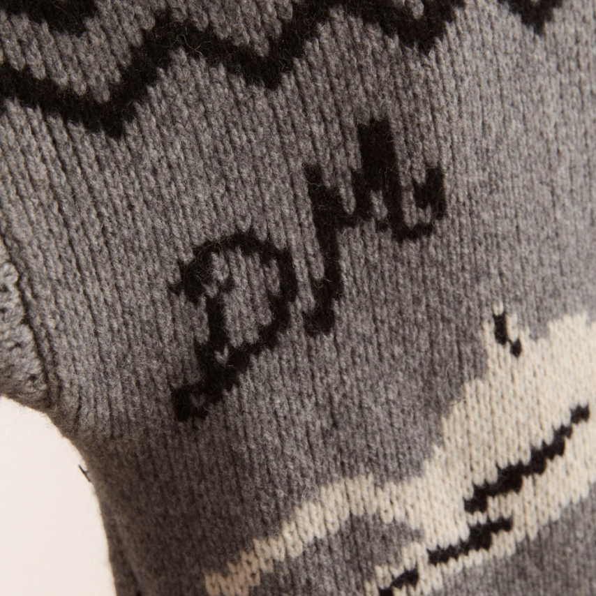 Bunny Intarsia Cecily Collar Cardigan