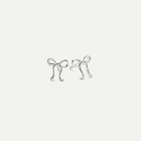 Silver Bow Earrings