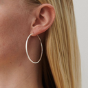 Silver Orbit Hoops