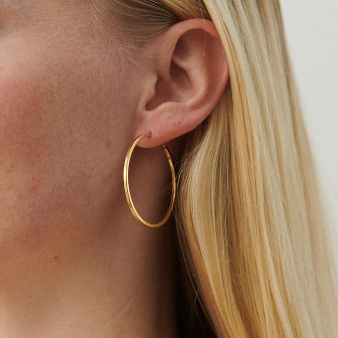 Small Gold Orbit Hoops