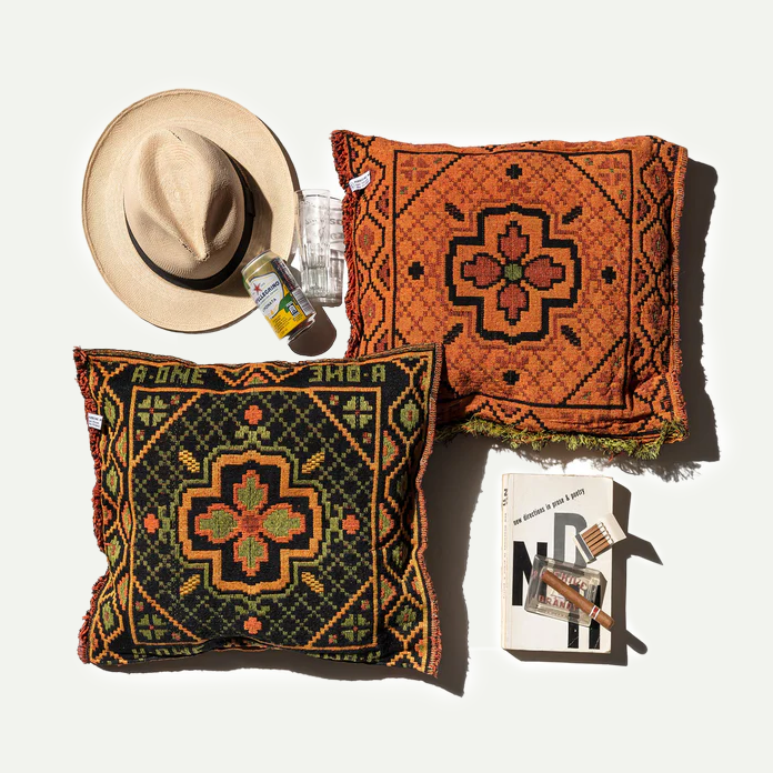 Orange Hybrid Indian Cushion