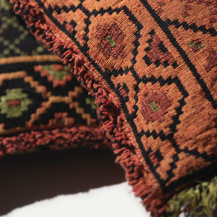 Orange Hybrid Indian Cushion