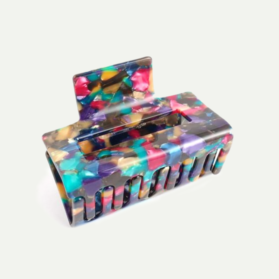 Black Multi Rectangle Hair Claw