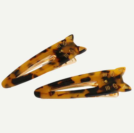Brown Tortoiseshell Cat Hair Clips