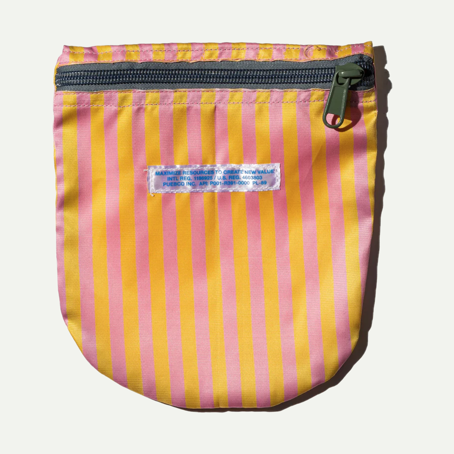 Pink/Yellow Tie Semicircle Pouch
