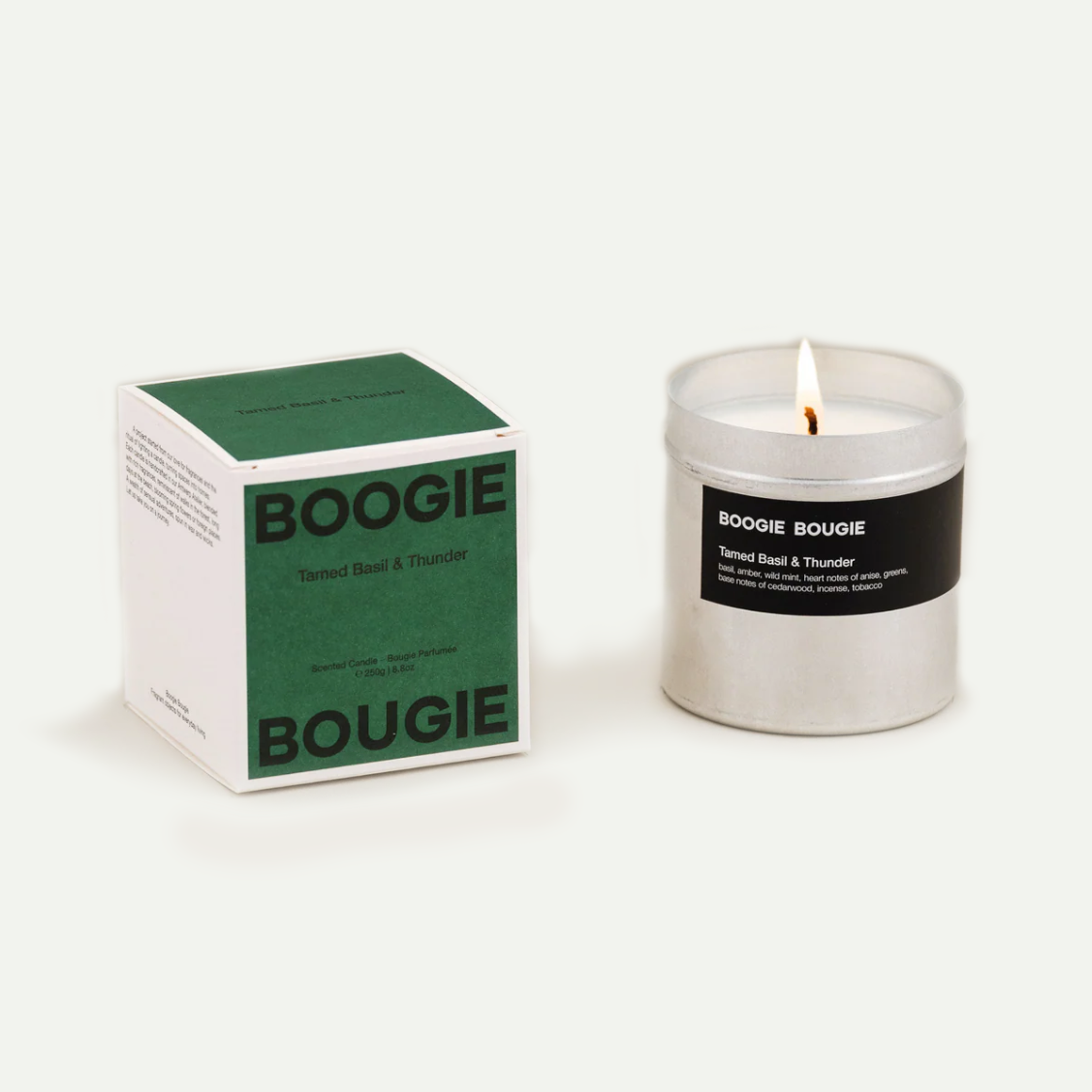 Tamed Basil & Thunder Scented Candle