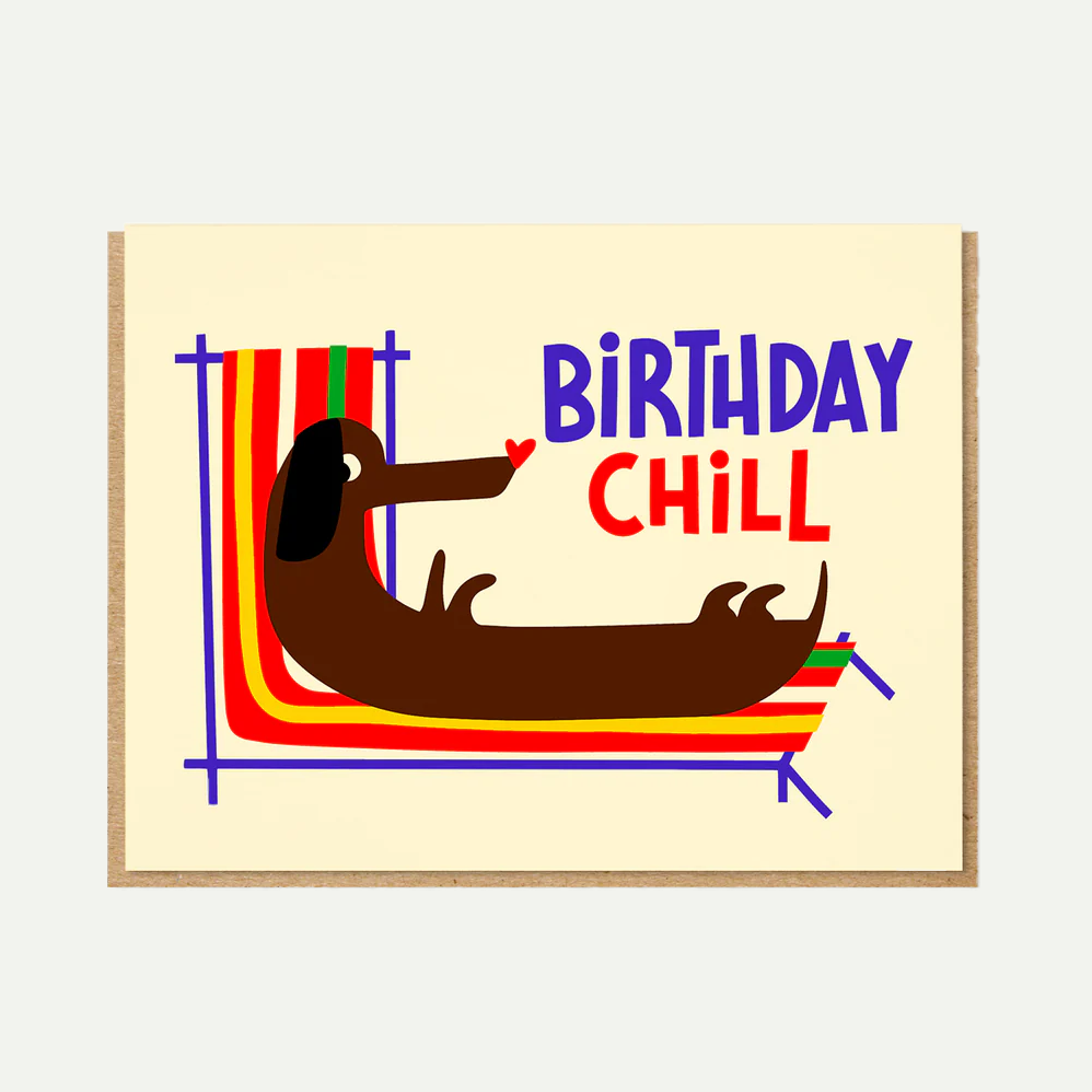 F&L Deck Chair Dachshund Card