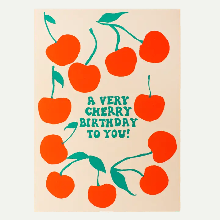 Cherry Birthday Greeting Card
