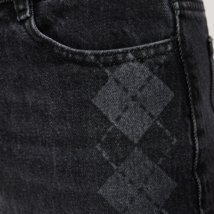 Grey Placement Argyle Sinclair Jeans