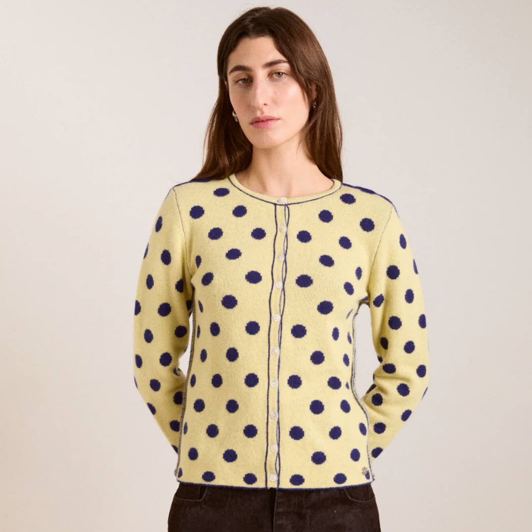 Navy/Butter Tabitha Reversible Cardigan