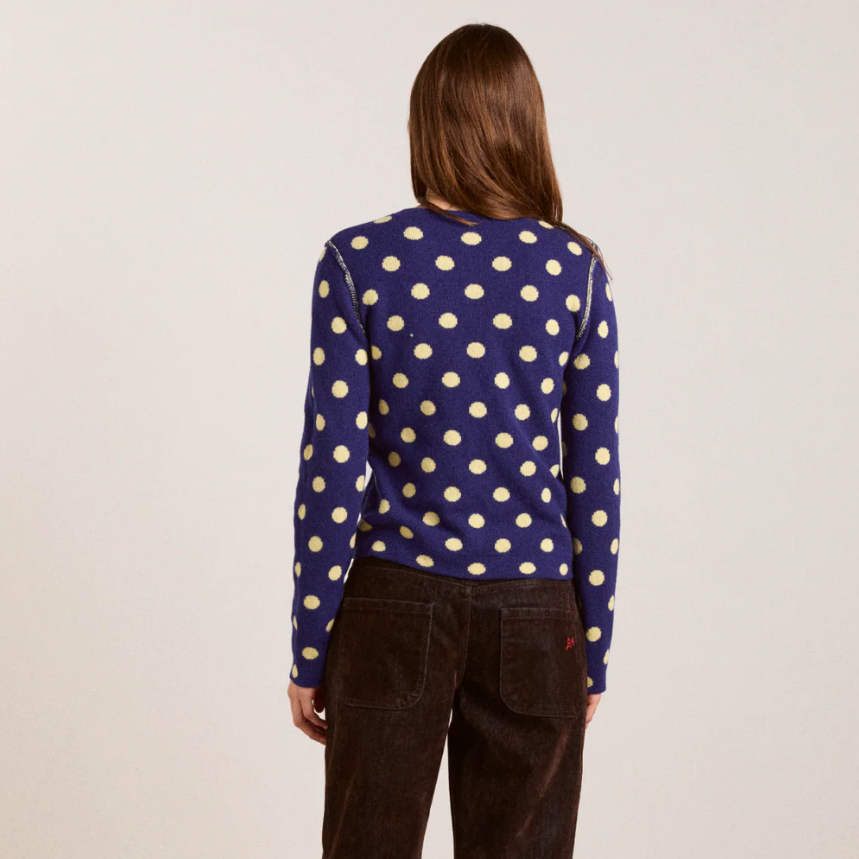 Navy/Butter Tabitha Reversible Cardigan