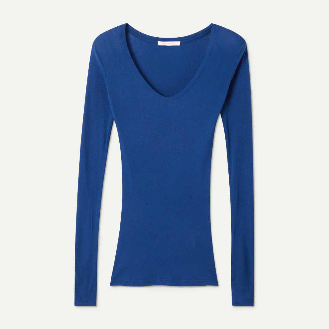 Vintage Indigo Blue Massachusetts Long Sleeve T-Shirt