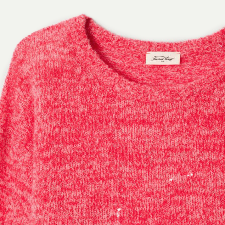 Fluro Strawberry Chine Pullover