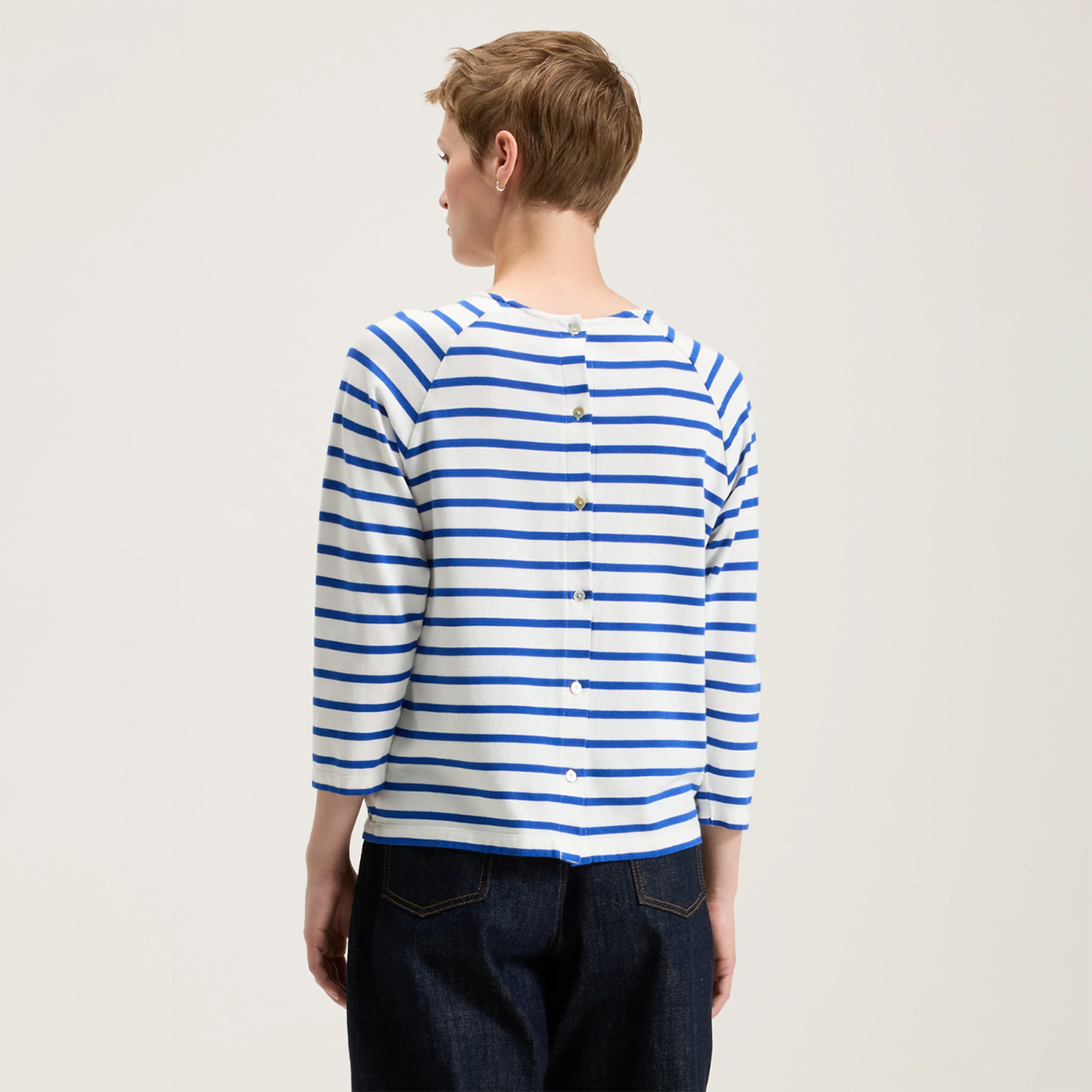 Stripe C Maow Crewneck T-Shirt