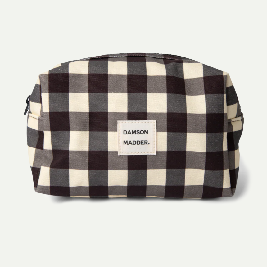 Butter Gingham Make-Up Bag