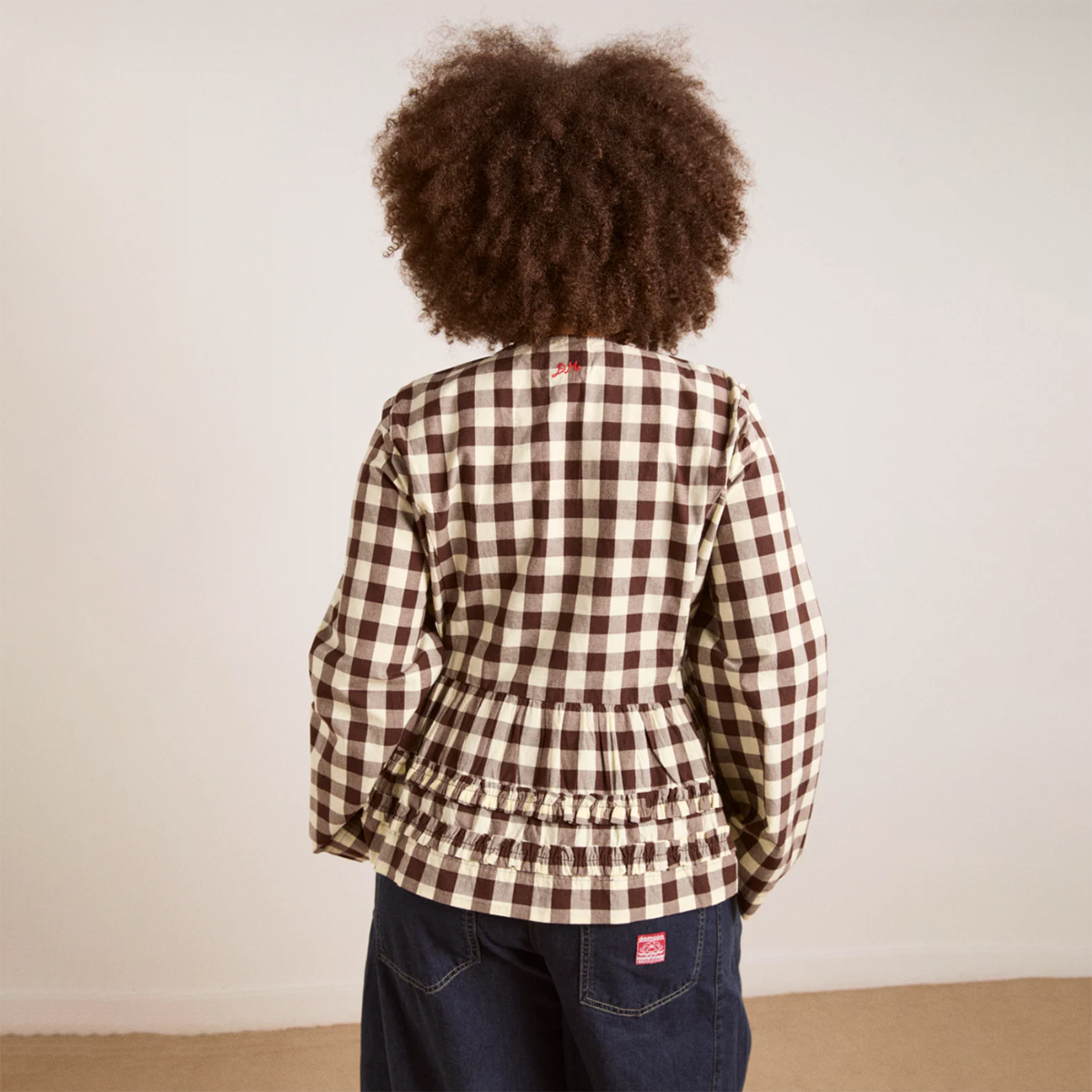 Butter Gingham Madison Blouse