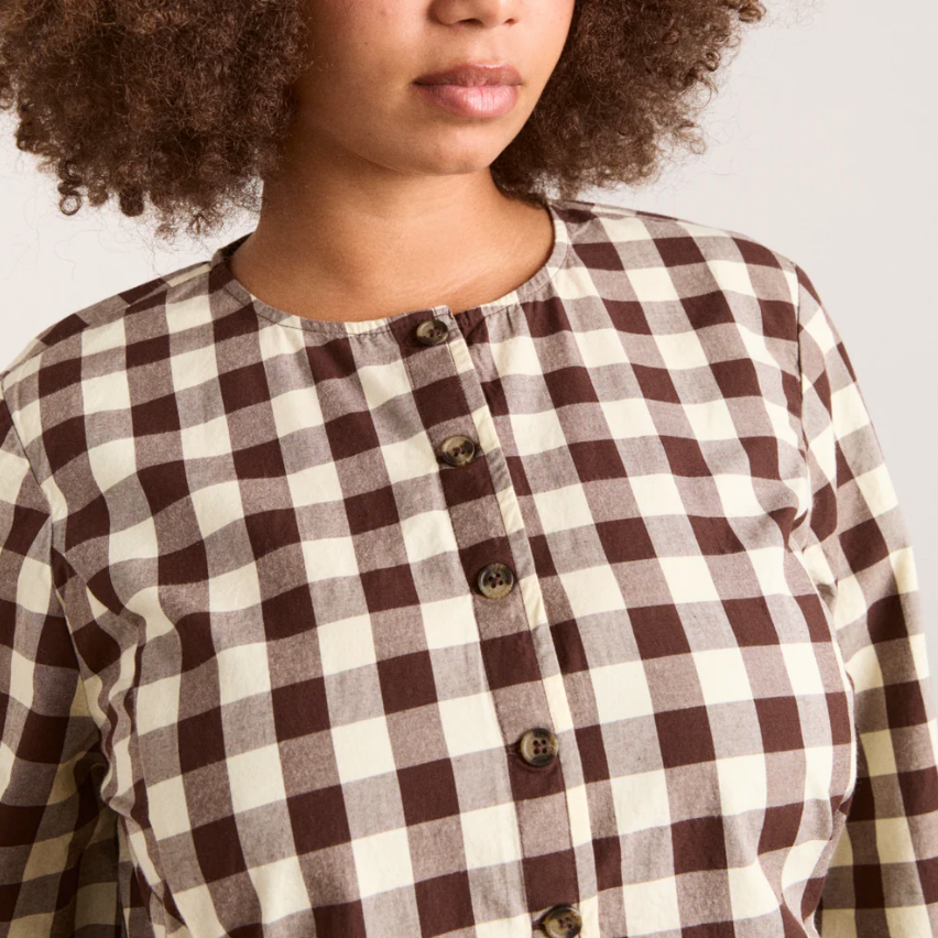 Butter Gingham Madison Blouse